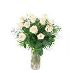 12 roses blanches